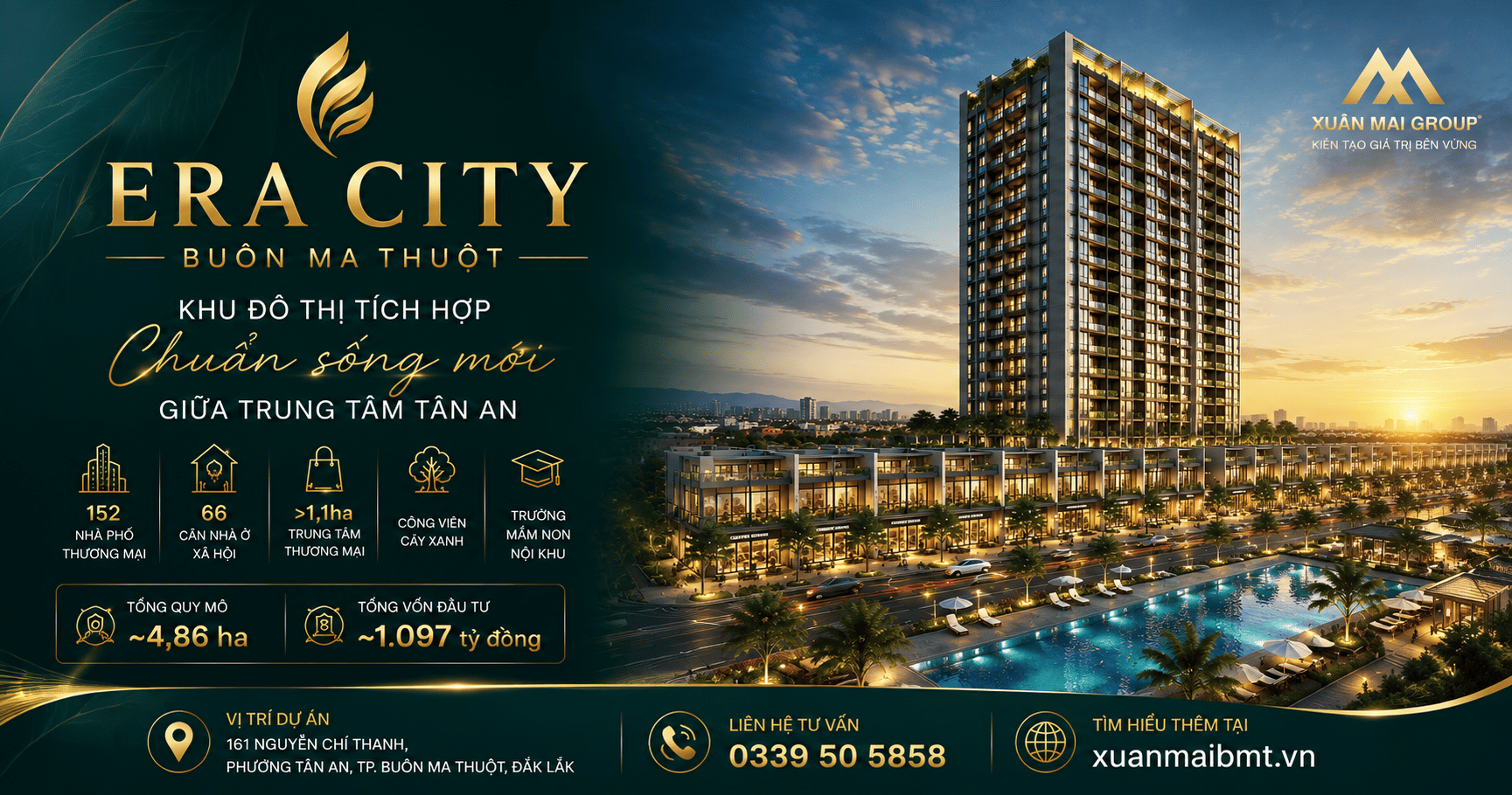 ERA CITY BUÔN MA THUỘT – CHUẨN SỐNG MỚI ĐANG HÌNH THÀNH TẠI TRUNG TÂM ĐẮK LẮK