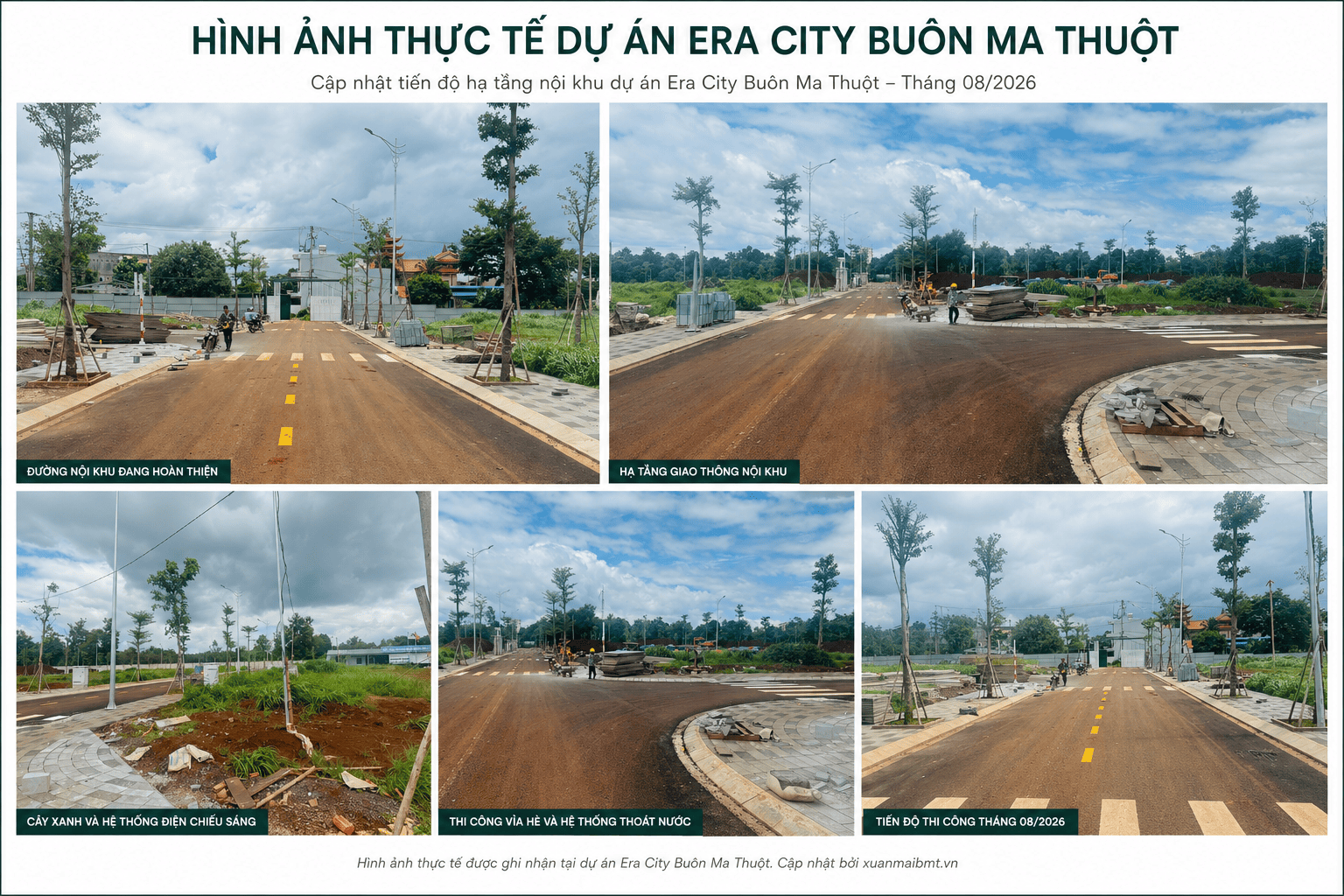 Tiến độ thi công hạ tầng Era City Buôn Ma Thuột tháng 8/2026